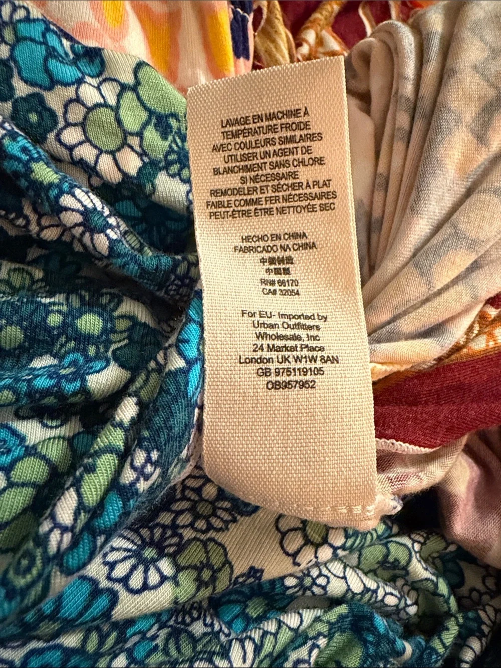 Free People Can’t Tie Me Down Mixed Print Asymmetrical Handkerchief Hem